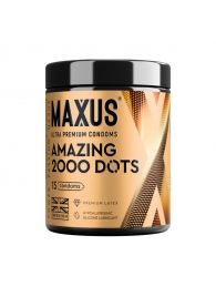 Точечные презервативы MAXUS 2000 Amazing Dots с железным кейсом - 15 шт. - Maxus - купить с доставкой в Обнинске