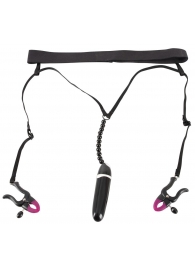 Женские вибростринги с зажимами для половых губ Spreader String with Vibrator - Orion - купить с доставкой в Обнинске Женские вибростринги с зажимами для половых губ Spreader String with Vibrator - Orion - купить с доставкой в Обнинске