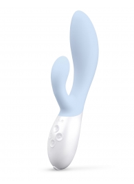 Нежно-голубой вибратор-кролик Lelo Ina 3 - 20 см. - Lelo купить в Обнинске с доставкой в Orgasmix.ru Нежно-голубой вибратор-кролик Lelo Ina 3 - 20 см. - Lelo