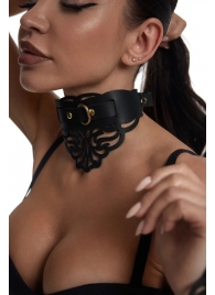 Фигурный чокер с узорами и золотистой фурнитурой - Crazy Handmade - купить с доставкой в Обнинске