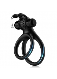 Черное эрекционное виброкольцо с подхватом мошонки Stay Hard - Boys of Toys - в Обнинске купить с доставкой