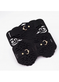 Фигурный набор для БДСМ-игр с узорами и золотистой фурнитурой - Crazy Handmade - купить с доставкой в Обнинске