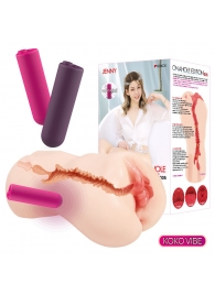 Мастурбатор-вагина с вибрацией Jenny Onahole edition 005 - KOKOS - в Обнинске купить с доставкой