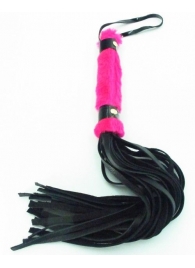 Нежная плеть с розовым мехом BDSM Light - 43 см. - БДСМ Арсенал - купить с доставкой в Обнинске