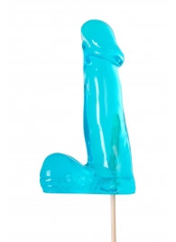 Голубой леденец в форме члена со вкусом блю кюрасао - 173 гр. - Sosuчki - купить с доставкой в Обнинске