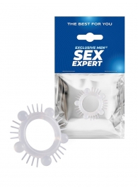 Эластичное эрекционное кольцо с шишечками и шипами - Sex Expert - в Обнинске купить с доставкой