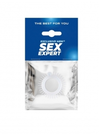Эластичное эрекционное кольцо с шипиками и шариком - Sex Expert - в Обнинске купить с доставкой
