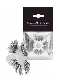 Эластичное эрекционное кольцо с черными «ресничками» - Sextaz - в Обнинске купить с доставкой