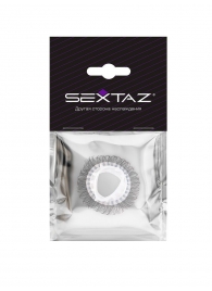 Эластичное эрекционное кольцо с длинными черными «ресничками» - Sextaz - в Обнинске купить с доставкой