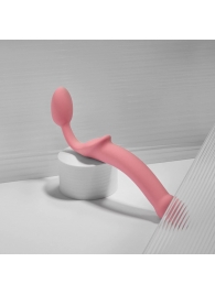 Розовый безремневой страпон Strap-on-me Semi-Realistic Bendable Strap-On size L - Strap-on-me - купить с доставкой в Обнинске