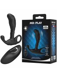 Черный изогнутый массажёр простаты с вибрацией и пультом ДУ - Baile - в Обнинске купить с доставкой