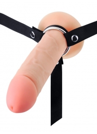Мужской полый страпон на регулируемых ремешках - 22 см. - Sex Expert - купить с доставкой в Обнинске