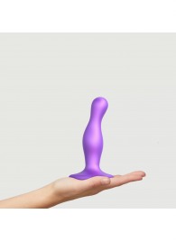 Фиолетовая насадка Strap-On-Me Dildo Plug Curvy size S - Strap-on-me - купить с доставкой в Обнинске
