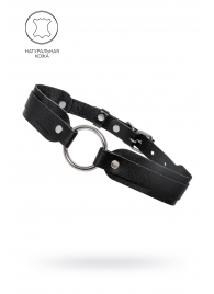 Черный кожаный чокер-ошейник со скруглёнными углами - Pecado - купить с доставкой в Обнинске