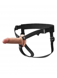 Телесный пустотелый фаллопротез 5’’ Hollow Silicone Strap-On - 14 см. - Pipedream - купить с доставкой в Обнинске