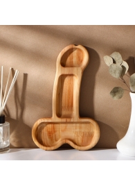 Деревянное блюдо для подачи в форме члена (25 х 16,5 х 1,7 см) - Сима-Ленд - купить с доставкой в Обнинске