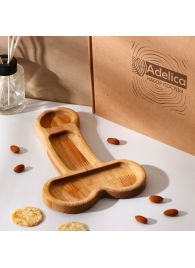 Деревянное блюдо для подачи в форме члена (25 х 16,5 х 1,7 см) - Сима-Ленд - купить с доставкой в Обнинске