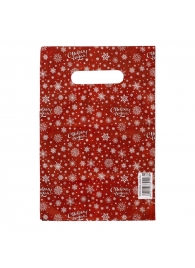 Красный подарочный новогодний пакет с вырубной ручкой (20х30 см) - Сима-Ленд - купить с доставкой в Обнинске