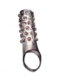 Дымчатая насадка на пенис с выпуклостями - 11 см. - Sex Expert - в Обнинске купить с доставкой