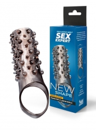 Дымчатая насадка на пенис с шипами и выпуклостями - 12,5 см. - Sex Expert - в Обнинске купить с доставкой