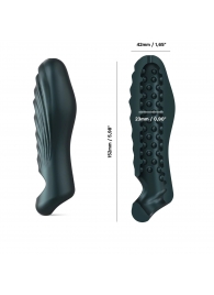 Серая силиконовая насадка на пенис с подхватом Manwan Ryzer - Manwan - в Обнинске купить с доставкой