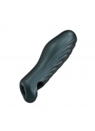 Серая силиконовая насадка на пенис с подхватом Manwan Ryzer - Manwan - в Обнинске купить с доставкой