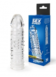 Прозрачная закрытая насадка на пенис - 17 см. - Sex Expert - в Обнинске купить с доставкой
