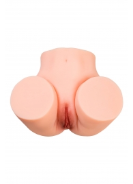 Телесный мастурбатор в форме попки с 2 любовными входами - No Name - в Обнинске купить с доставкой