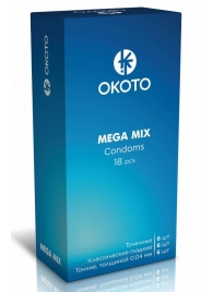 Презервативы OKOTO Mega Mix - 18 шт. - Sitabella - купить с доставкой в Обнинске