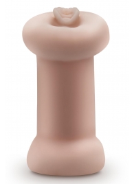 Телесный люминесцентный двусторонний мастурбатор Tasha - Blush Novelties - в Обнинске купить с доставкой