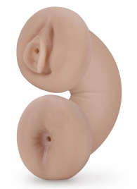 Телесный люминесцентный двусторонний мастурбатор Tasha - Blush Novelties - в Обнинске купить с доставкой