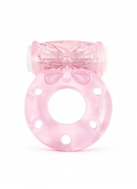 Розовое эрекционное виброкольцо с бабочкой - 1137 - в Обнинске купить с доставкой