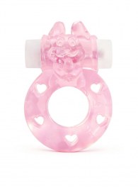 Розовое эрекционное виброкольцо в форме зайчика - 1137 - в Обнинске купить с доставкой