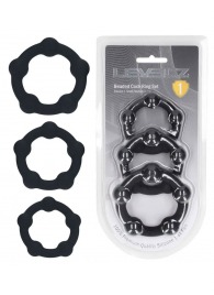 Набор из 3 эрекционных колец Beaded Silicone Cockring Set - Shots Media BV - в Обнинске купить с доставкой