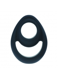 Черное эрекционное кольцо Double Ergo Silicone Cockring - Shots Media BV - в Обнинске купить с доставкой