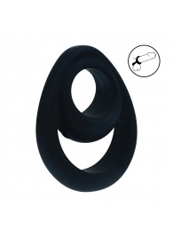 Черное эрекционное кольцо Double Ergo Silicone Cockring - Shots Media BV - в Обнинске купить с доставкой