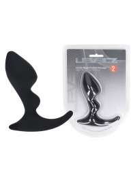 Черная анальная пробка для массажа простаты Double Ripple Silicone Prostate Massager - Shots Media BV - в Обнинске купить с доставкой