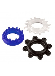 Набор из 3 эрекционных колец разного цвета и рельефа - Boys of Toys - в Обнинске купить с доставкой