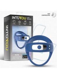 Синее интерактивное эрекционное виброкольцо Rank - Intoyou - в Обнинске купить с доставкой