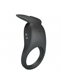 Черное перезаряжаемое виброкольцо Carlton - Baile - в Обнинске купить с доставкой