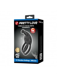 Черное перезаряжаемое виброкольцо Goodwin - Baile - в Обнинске купить с доставкой