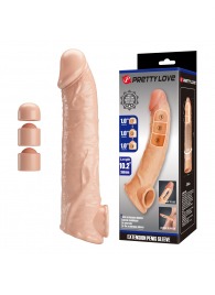 Телесный фаллоудлинитель с подхватом мошонки Silas - 26 см. - Baile - в Обнинске купить с доставкой