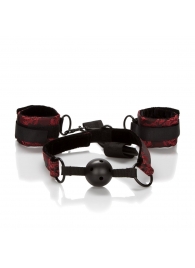 Кляп с наручниками Breathable Ball Gag With Cuffs - California Exotic Novelties - купить с доставкой в Обнинске