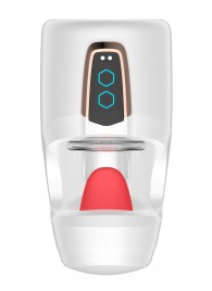 Белый мастурбатор с язычком и возвратно-поступательными движениями - Secwell - в Обнинске купить с доставкой