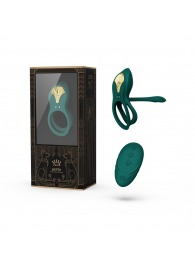 Зеленое эрекционное виброкольцо Bayek с пультом ДУ - Zalo - в Обнинске купить с доставкой