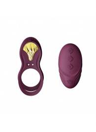 Фиолетовое эрекционное виброкольцо Bayek с пультом ДУ - Zalo - в Обнинске купить с доставкой