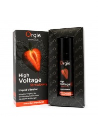 Жидкий вибратор Orgie High Voltage Strawberry - 15 мл. - ORGIE - купить с доставкой в Обнинске