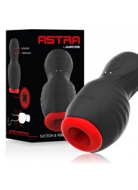 Черно-красный мастурбатор с вибрацией и всасыванием - JAMYJOB - в Обнинске купить с доставкой