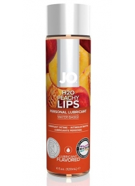 Лубрикант на водной основе с ароматом персика JO Flavored Peachy Lips - 120 мл. - System JO - купить с доставкой в Обнинске