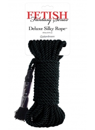 Черная веревка для фиксации Deluxe Silky Rope - 9,75 м. - Pipedream - купить с доставкой в Обнинске